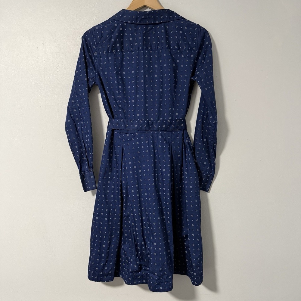 Brooks Brothers Navy Blue Patterned Dress - Picture 5 of 12